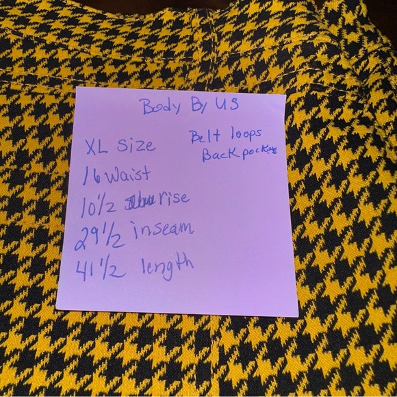 Women’s Body by US yellow & black houndstooth print size‎ XL - Picture 7 of 14